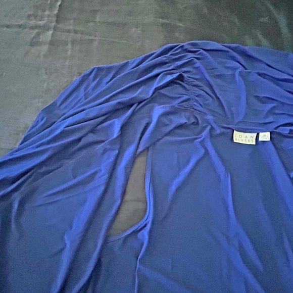 VEST, LUXE KNIT, BLUE, SZ 1X, 4 IN 1 STYLES, JOAN RIVERS, IN ORIGINAL BAG, TAG - Picture 15 of 15